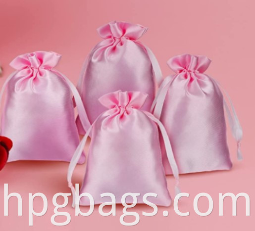 Dust Silk Satin Drawstring Pouch